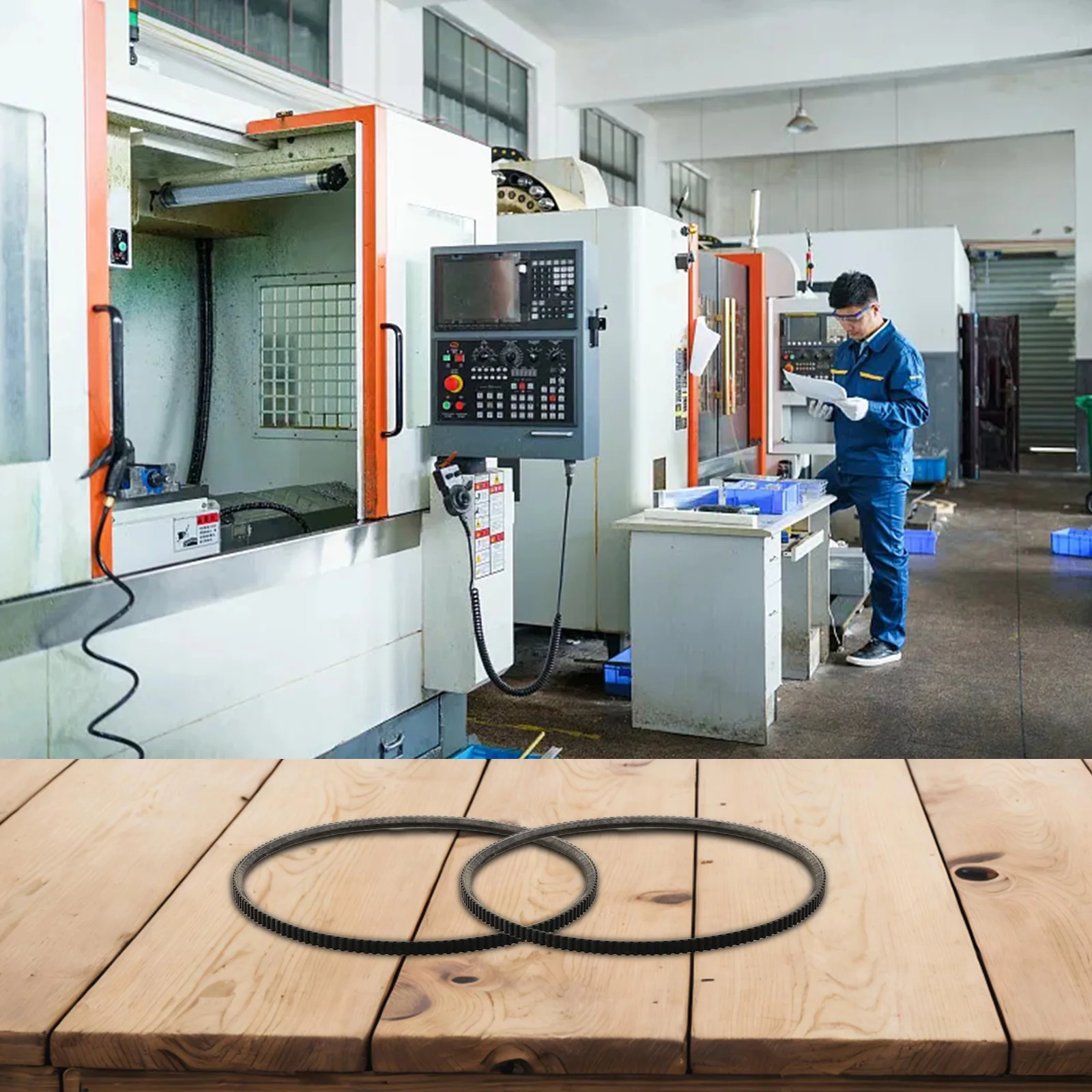 

Lathe Drive Belt Lathe Belt Color Black High Tensile Strength Long Service Life Shock And Vibration Alleviation