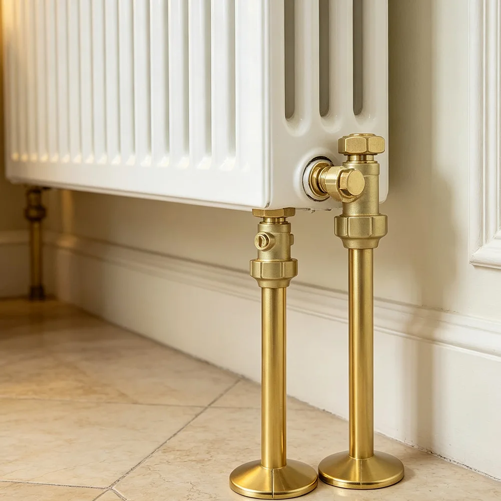 2pcs Brushed Gold Radiator Pipe Decorative Cover 15x200mm Plastic Sleeve For Towel Rack Valve Concealer Home Improvement Tool