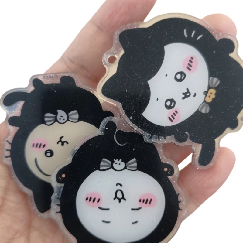 New yiji Korean Halloween Peripheral Creative Hachiware Acrylic Keychain Decoration Usagi Bag Pendant Friend Gift