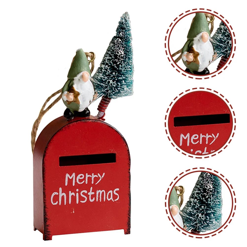 

Christmas Iron Mailbox Pendant Hanging Ornament Small Compact Xmas Tree Decoration Xmas Party Supplies Reusable
