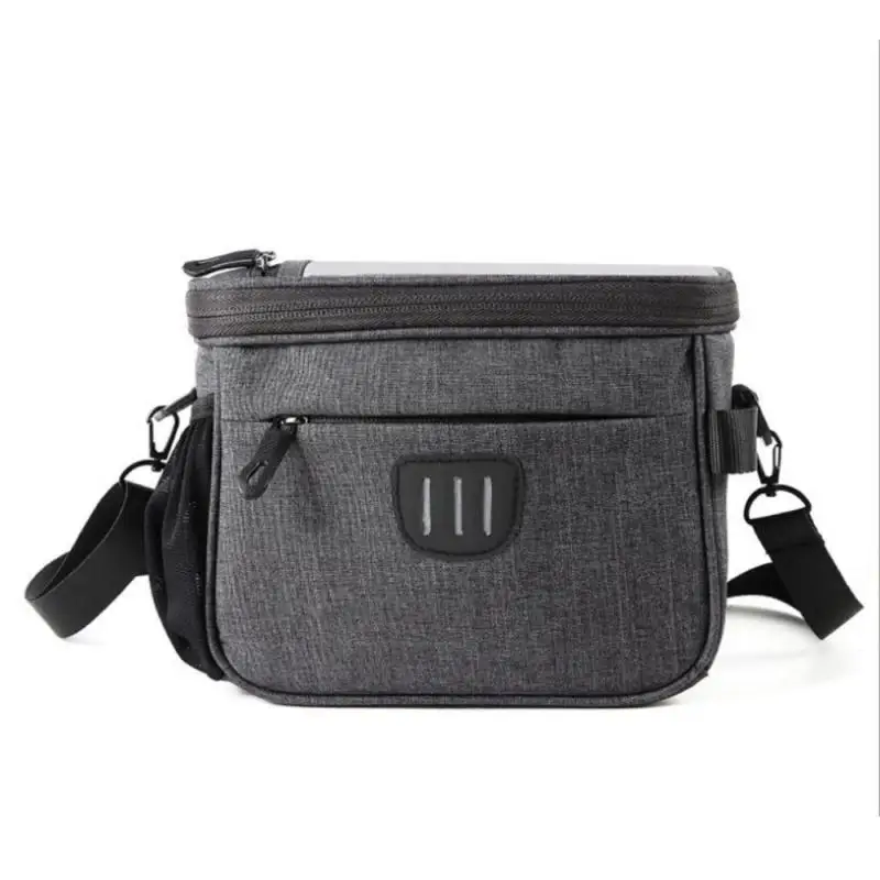 Bike Handlebar Container Pouch Bag Folding Multi-function Front Frame Pannier Travel Storage Handbag