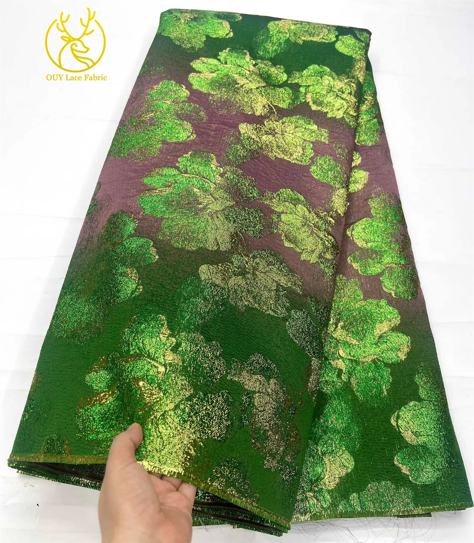 Neuester afrikanischer Jacquard-Spitzenstoff 2026, nigerianischer Chiffon-Spitzenstoff zum Nähen von Damenkleidern, Nähmaterial, 5 Yards – Detail 6