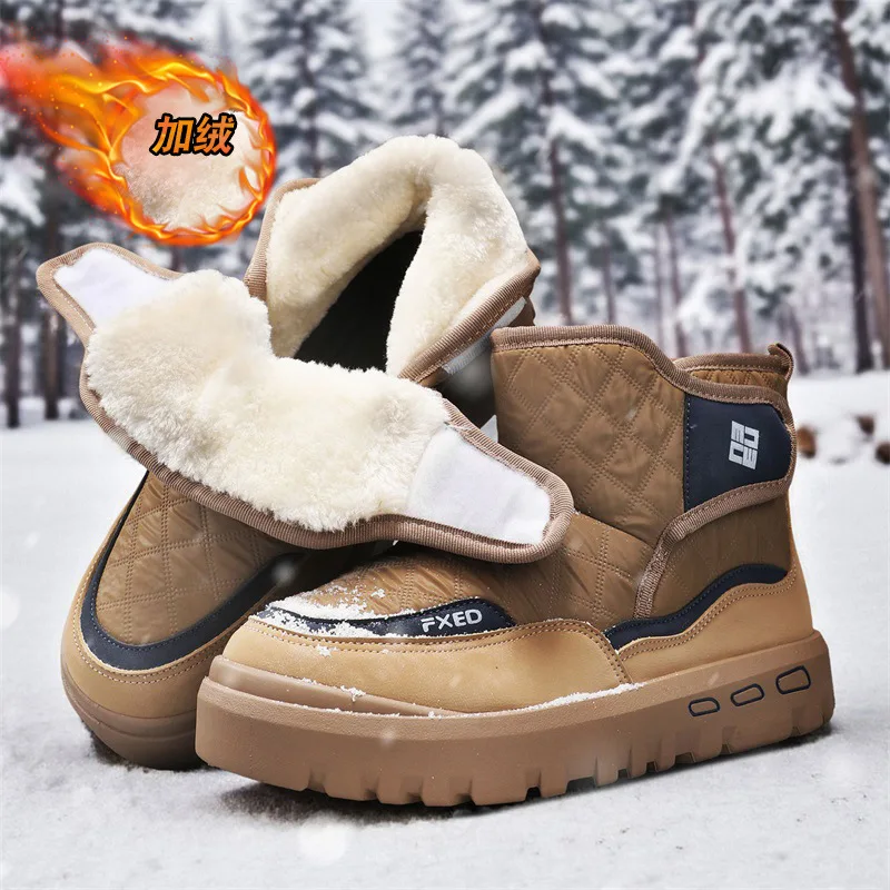 

Зимние ботинки для мужчин. Бархатные мужские кроссовки. Ботильоны. Мягкие и удобные. Износостойкие, нескользящие. Новые.