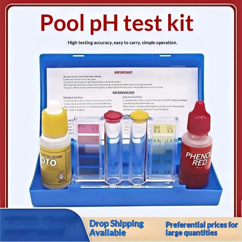 Benutzerfreundliches PH-Chlor-Testgerät für Schwimmbäder, 1 Set Wasserqualitäts-Testkit für Innen- und Außenpools sowie Spa-Wartung – Detail 5