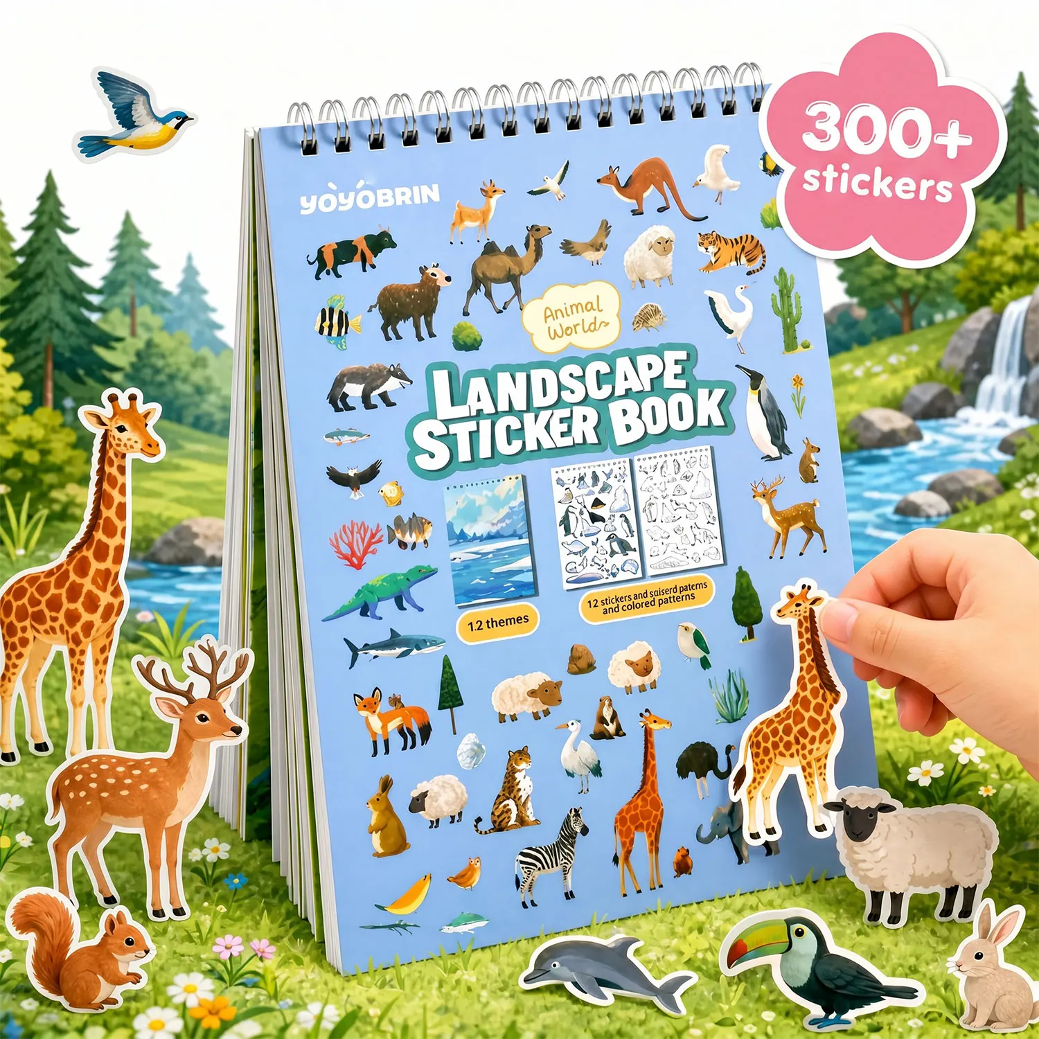 Animal Sticker Book Airplane Travel Coloring Sticker Book Road Trip Essentials 12 Coloring Pages 12 Scene Quiet Time Activity