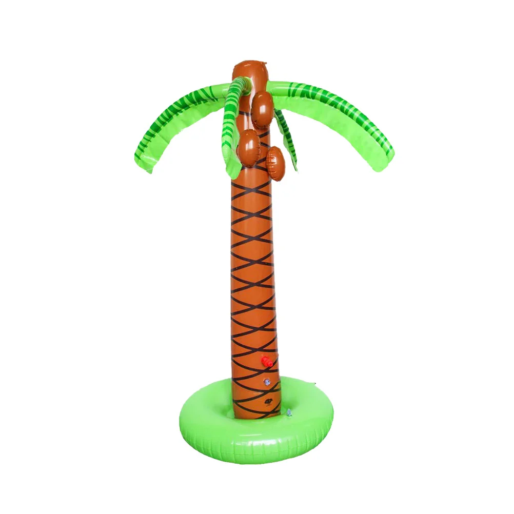 رذاذ الماء نفخ شجرة جوز الهند الاستوائية الصيف الطرف الديكور هاواي لوا بركة الدعامة شجرة استوائية قابلة للنفخ