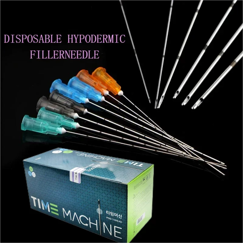 Disposable injection thin blunt head cannula 14G 90mm blunt head micro cannula needle injection hyaluronic acid filled cannula