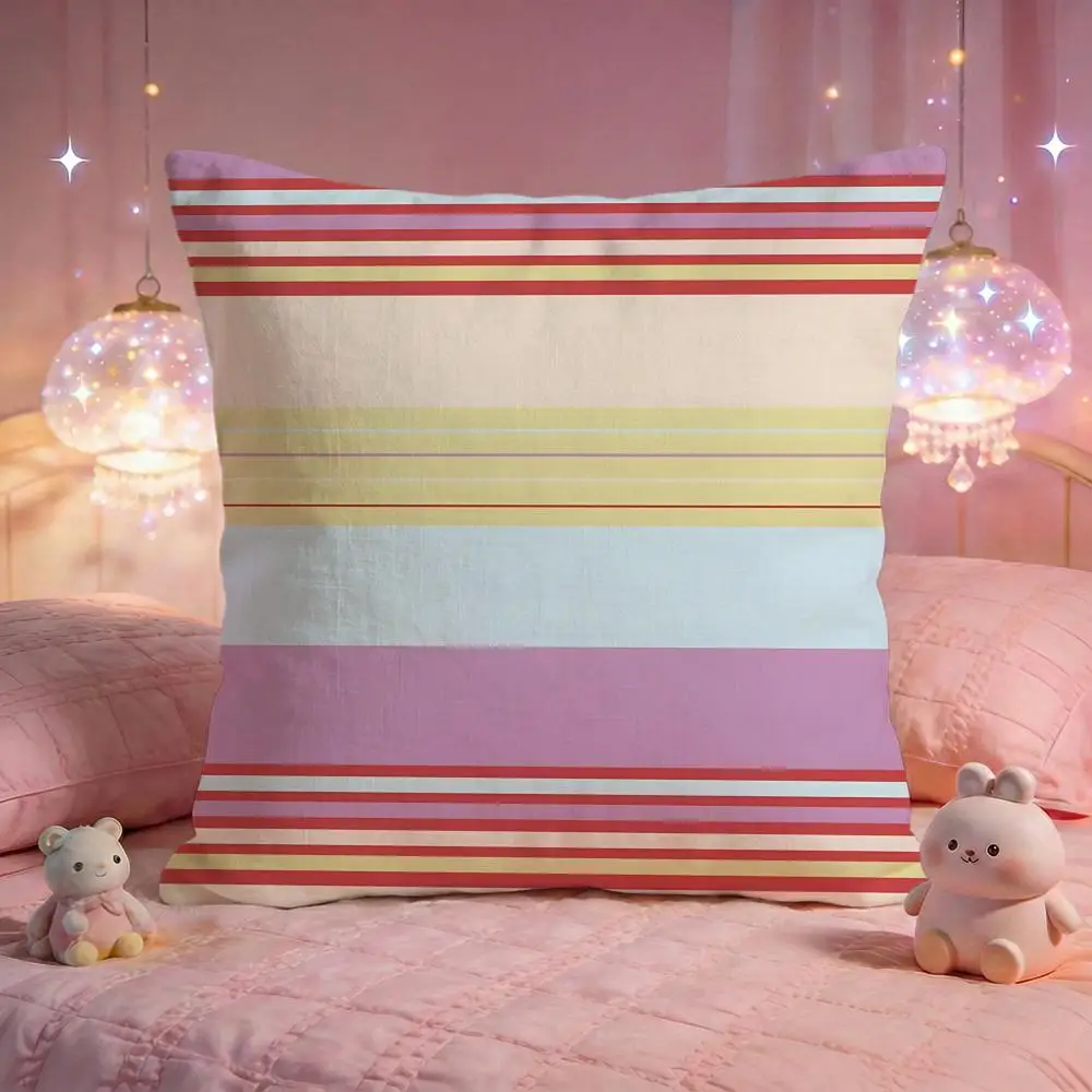 Smooth straight line Cushion Cover Premium Comfort Reversible Pillow Cove -Two in One Design for Any Room & Car Interior