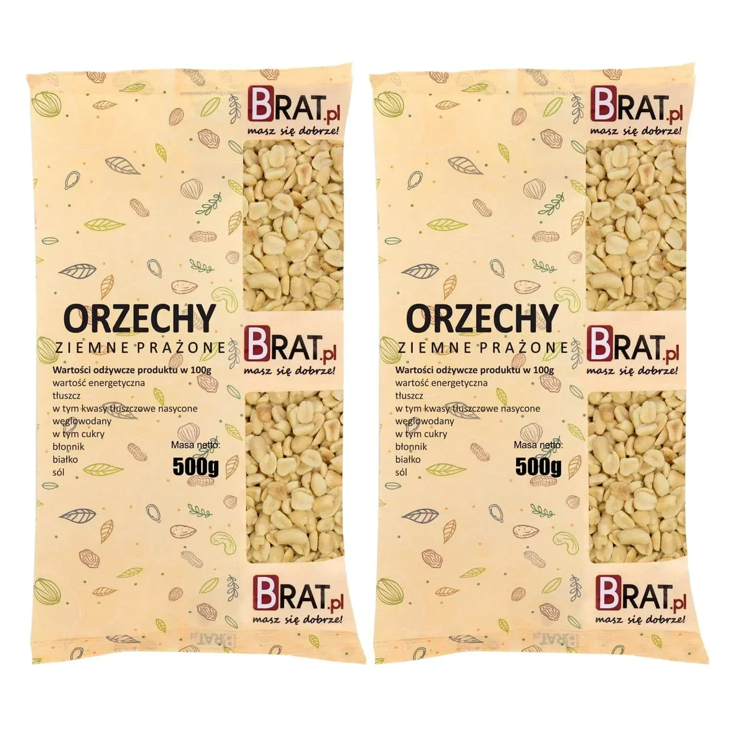 Orzechy ziemne prażone 1kg (2x500g)