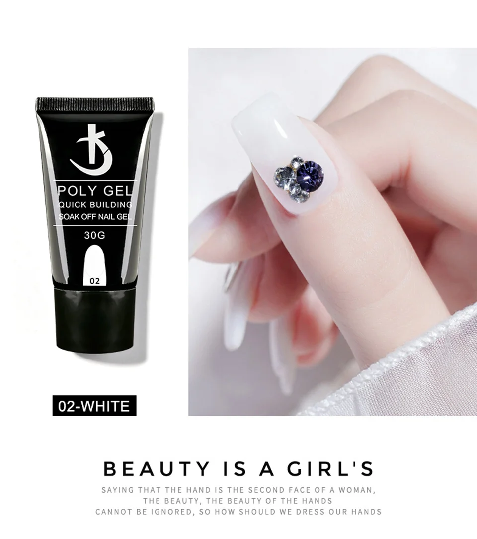 KODI JYJ Neuestes Poly-Nagelgel, 30 ml, semipermanentes Gel zur Verlängerung, Acryl-Gel-Nagellacke, Maniküre, UV-Builder, Hybrid-Gellac – Detail 6