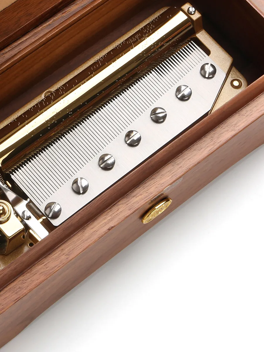 78 scale mechanical music box walnut music box