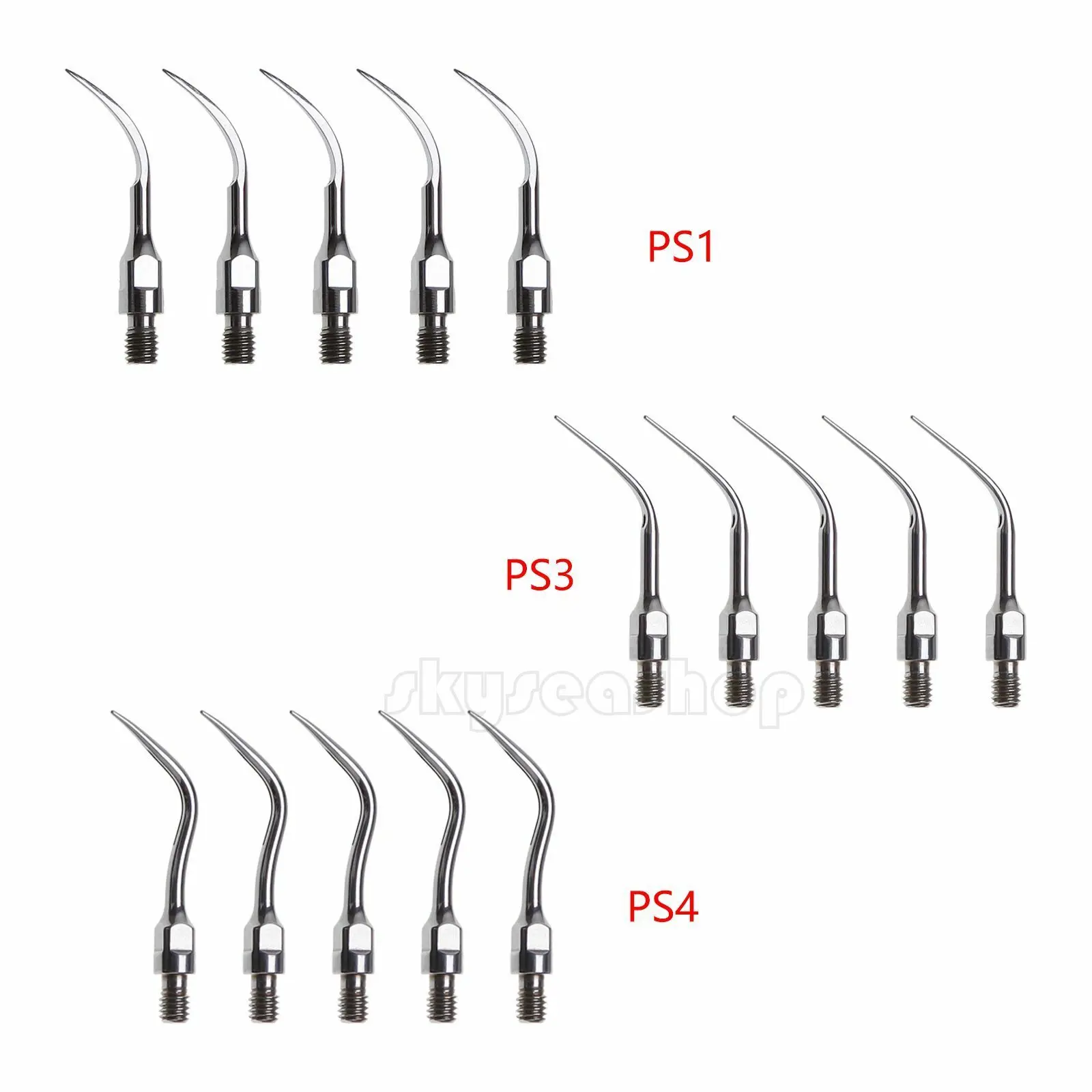 

5Pcs Dental Scaling Endo Perio Tip Tips PS1 PS3 PS4 for SIRONA Ultrasonic Piezo Scaler