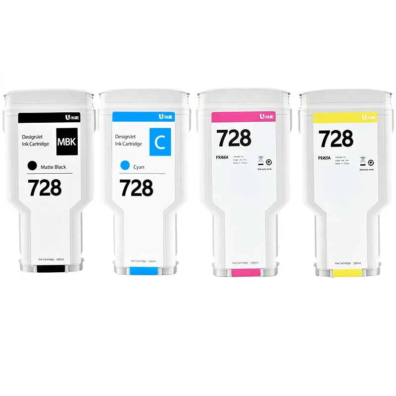 For HP DesignJet T730 T830 4Color Set For HP 728 HP728 Compatible Ink Cartridge With Full Ink F9J68A F9J67A