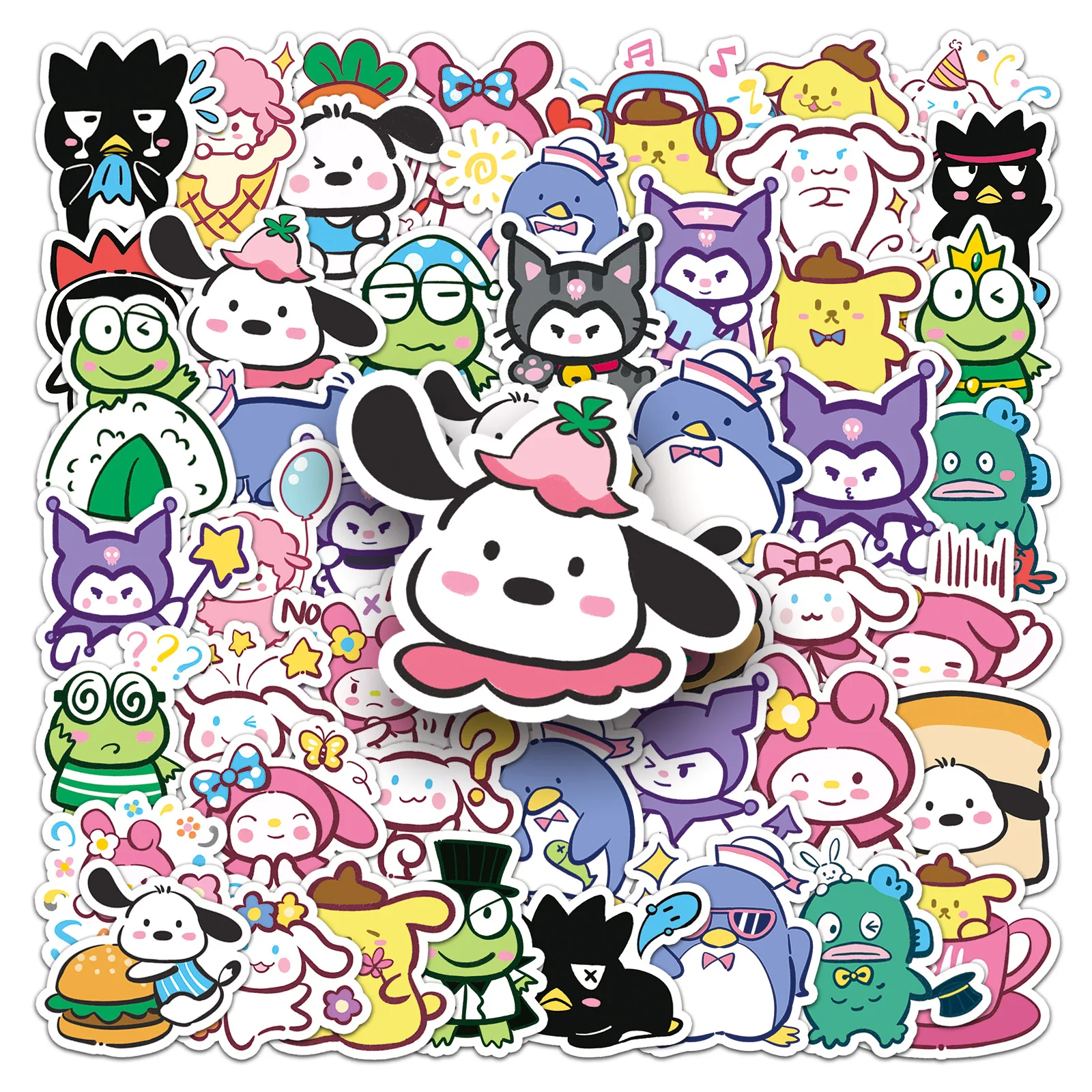 10/30/50 sztuk Kawaii moja melodia Kuromi naklejki z motywem kreskówkowym Sanrio animacja Graffiti DIY Laptop telefon gitara deskorolka rower naklejka