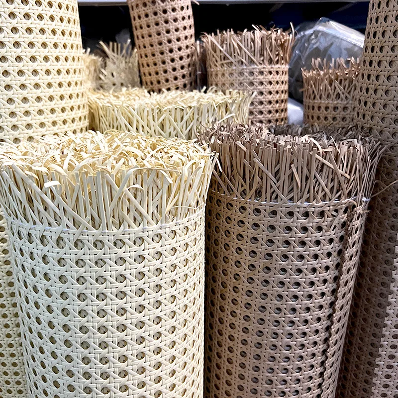 40cm 20-550cm Width coffee PE Plastic Rattan Webbing Roll Cane Wicker Sheet for Chair Table Furniture DIY Repairing Material Hot