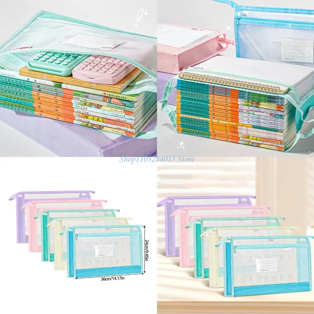 

R6FF 5 Assorted Network‌ File Organizers with Secure Fastener Closure for Study & Offic