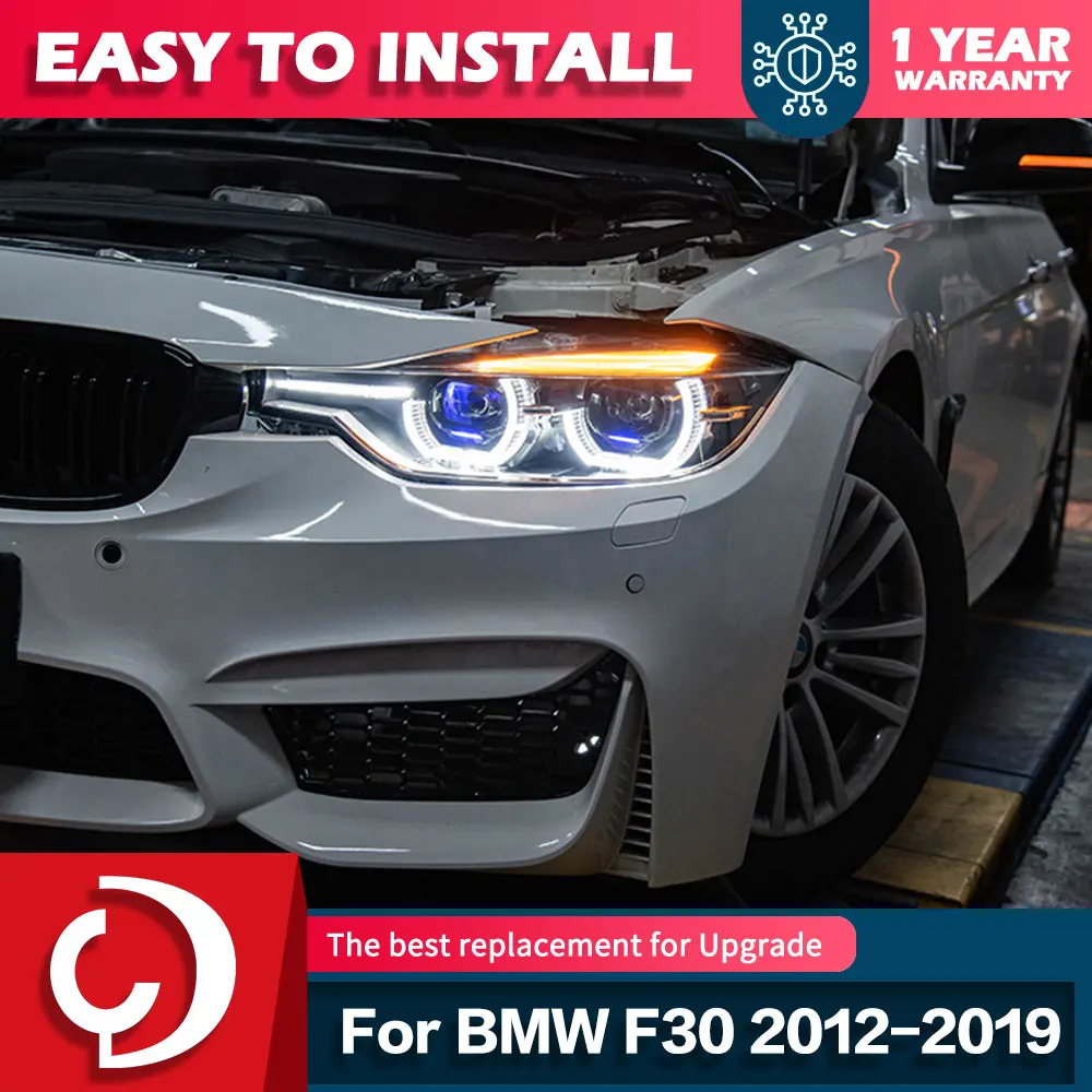 

Фара AKD для BMW F30 F31 F35, светодиодная фара 2013-2019, фара, линза проектора, ангельский глаз, передняя фара, аксессуары, обновление