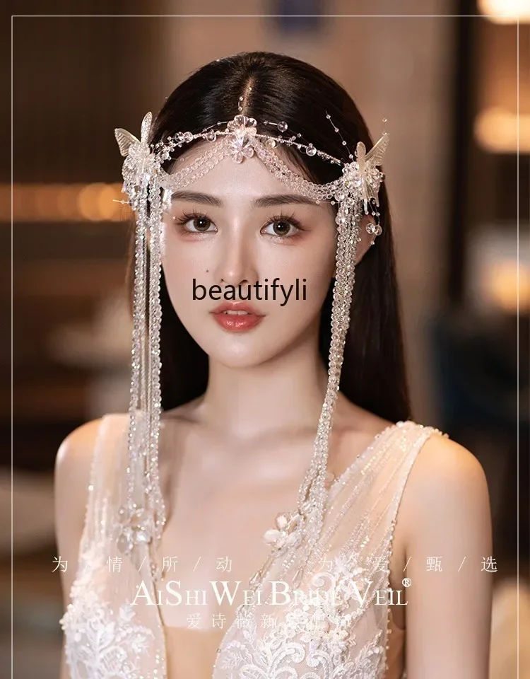 

Artificial Crystal Headband Bridal Dress Banquet Trip Shoot Photographic Studio Modelling Follow-up Fashion Hair Accessories