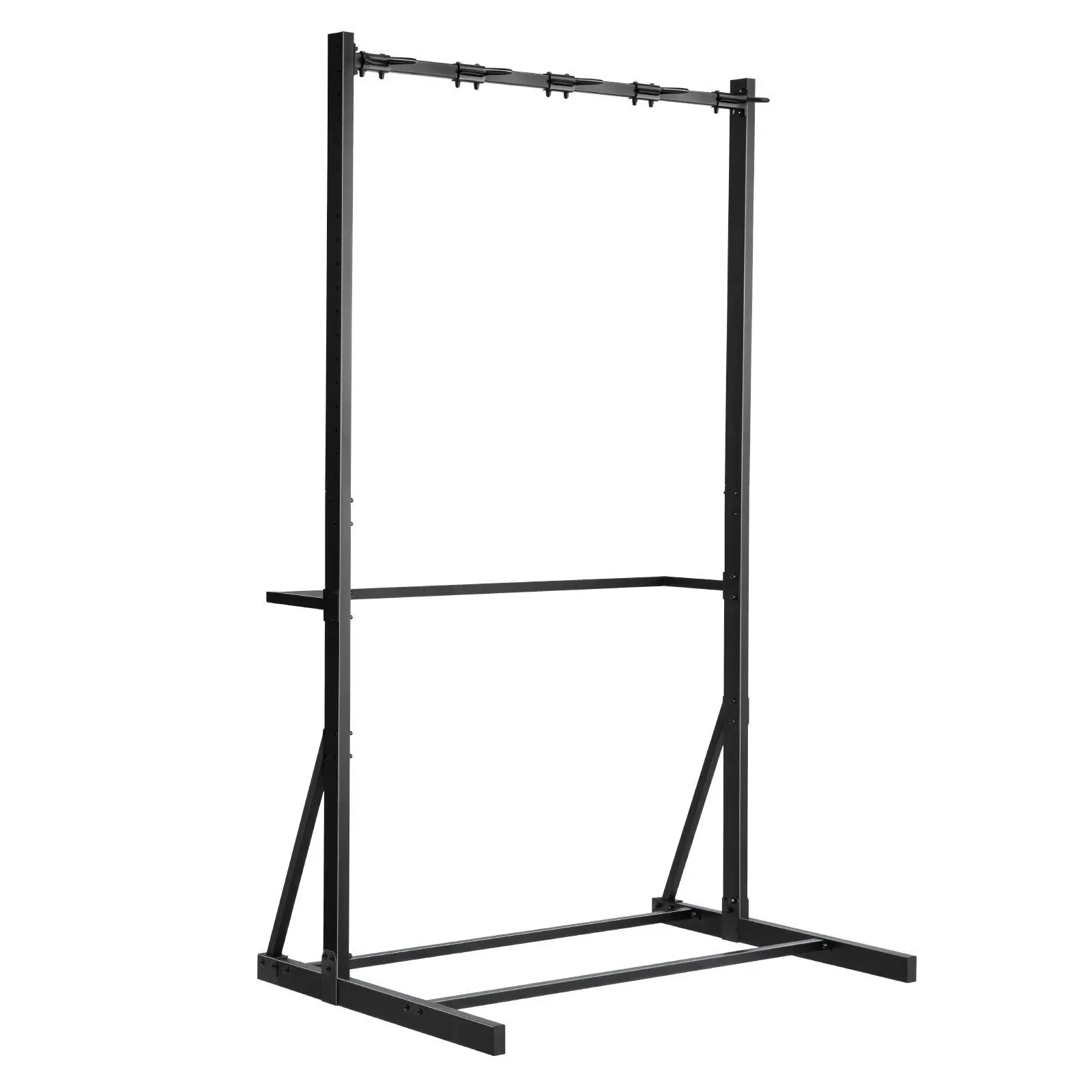 

Industrial Grade Standing Bike Rack 5-Bike Capacity Anti-Wobble Structure Powder Coated for Durability No Installation Needed