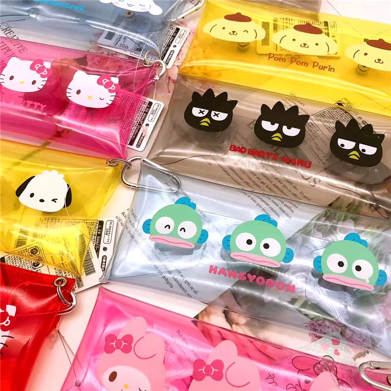 Creative Sanrio Kuromi Lengthen Transparent Waterproof Wallet Coin Purse Anime My Melody Card Bag Mini Coin Purse Present