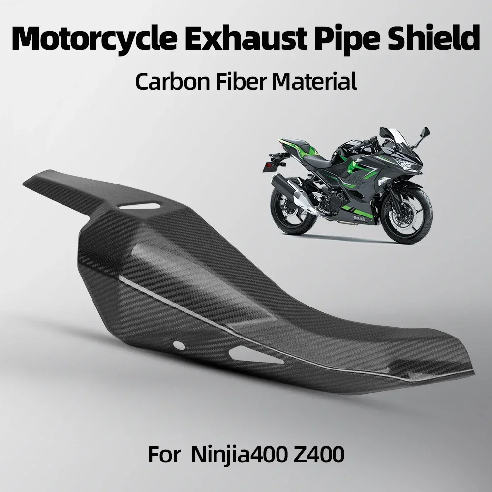 Carbon Fiber Material Motorcycle Exhaust Pipe Shield Anti-scalding Cover Anti-collision Protective Cover For Ninjia400 Z400