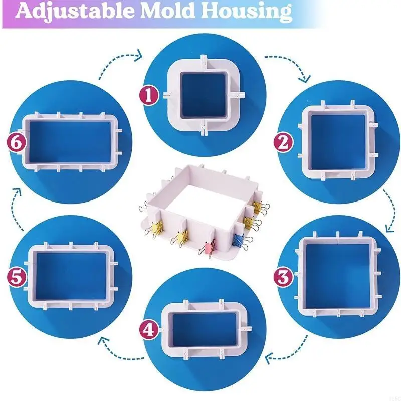 195C Adjustable Cake Mold Baking Pan Cake Tin Square Plastic Mousse DIY Mold