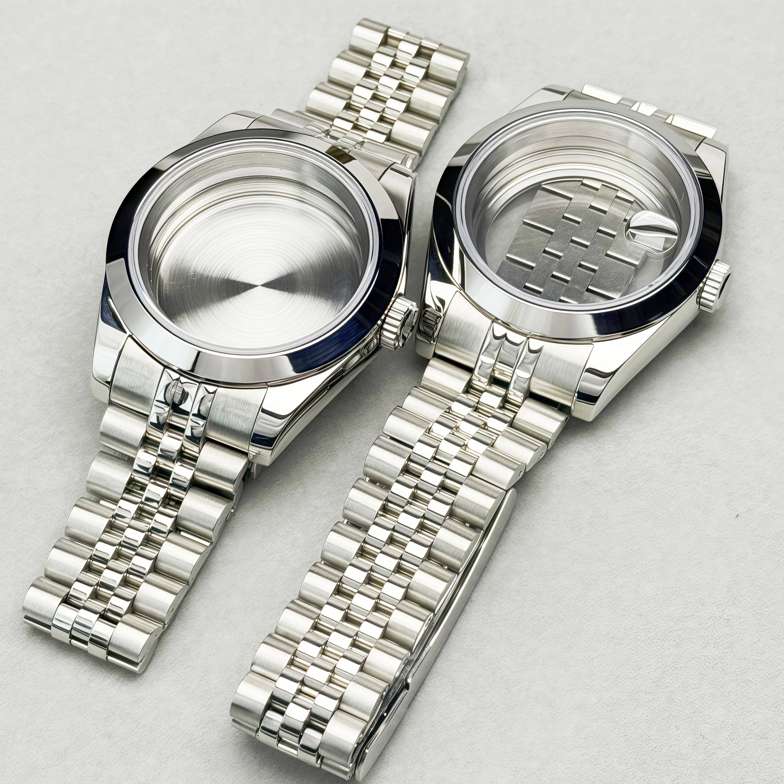 Sapphire Glass For DATEJUST 39/36mm Men Watch Case Fit NH35 NH36 NH34 Movement Fashion 20ATM Jubilee Stainless Steel