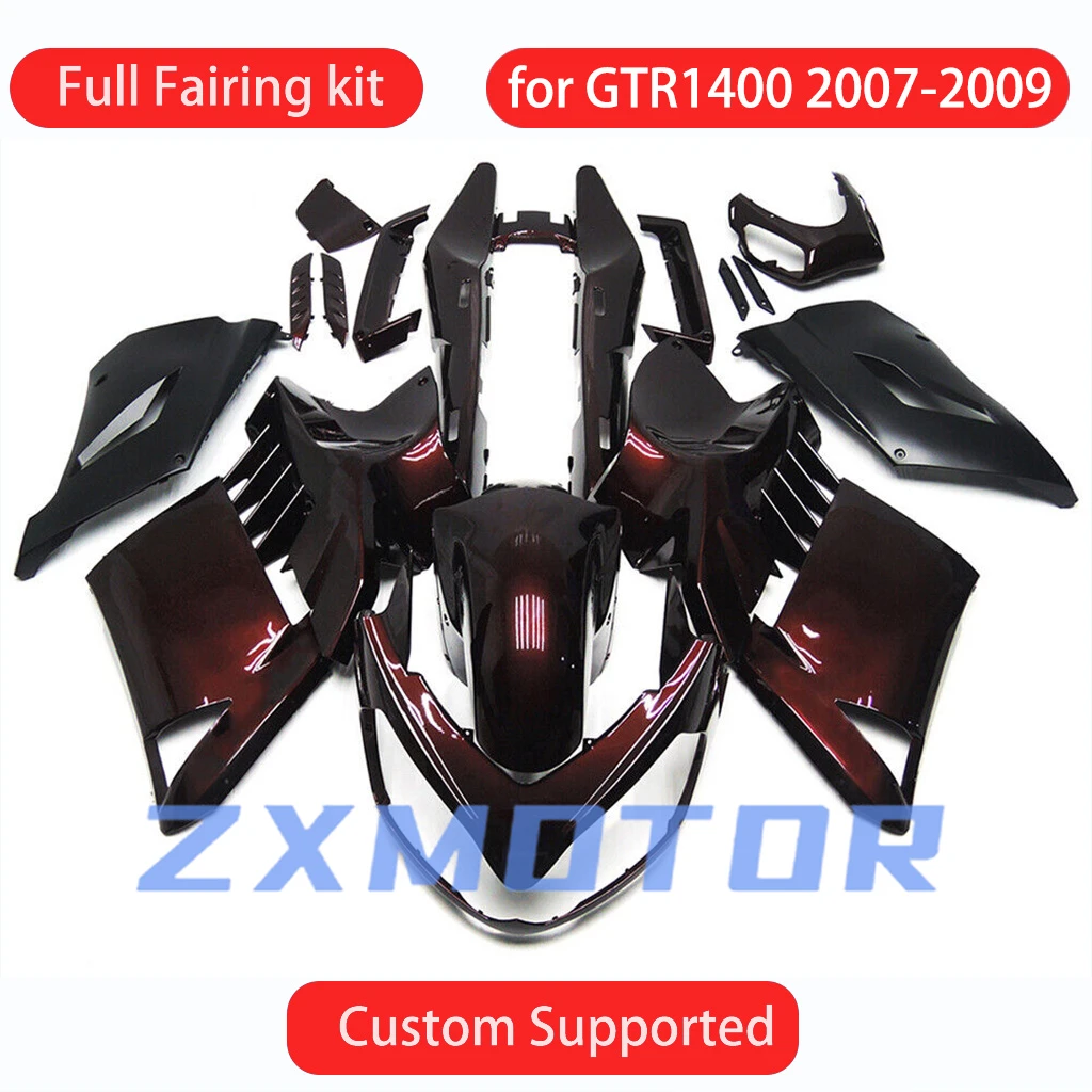

Комплект уникальных обтекателей для мотоцикла KAWASAKI GTR1400 2007-2009 / ZX1400 2007-2009, литые обтекатели, комплект из 4 частей