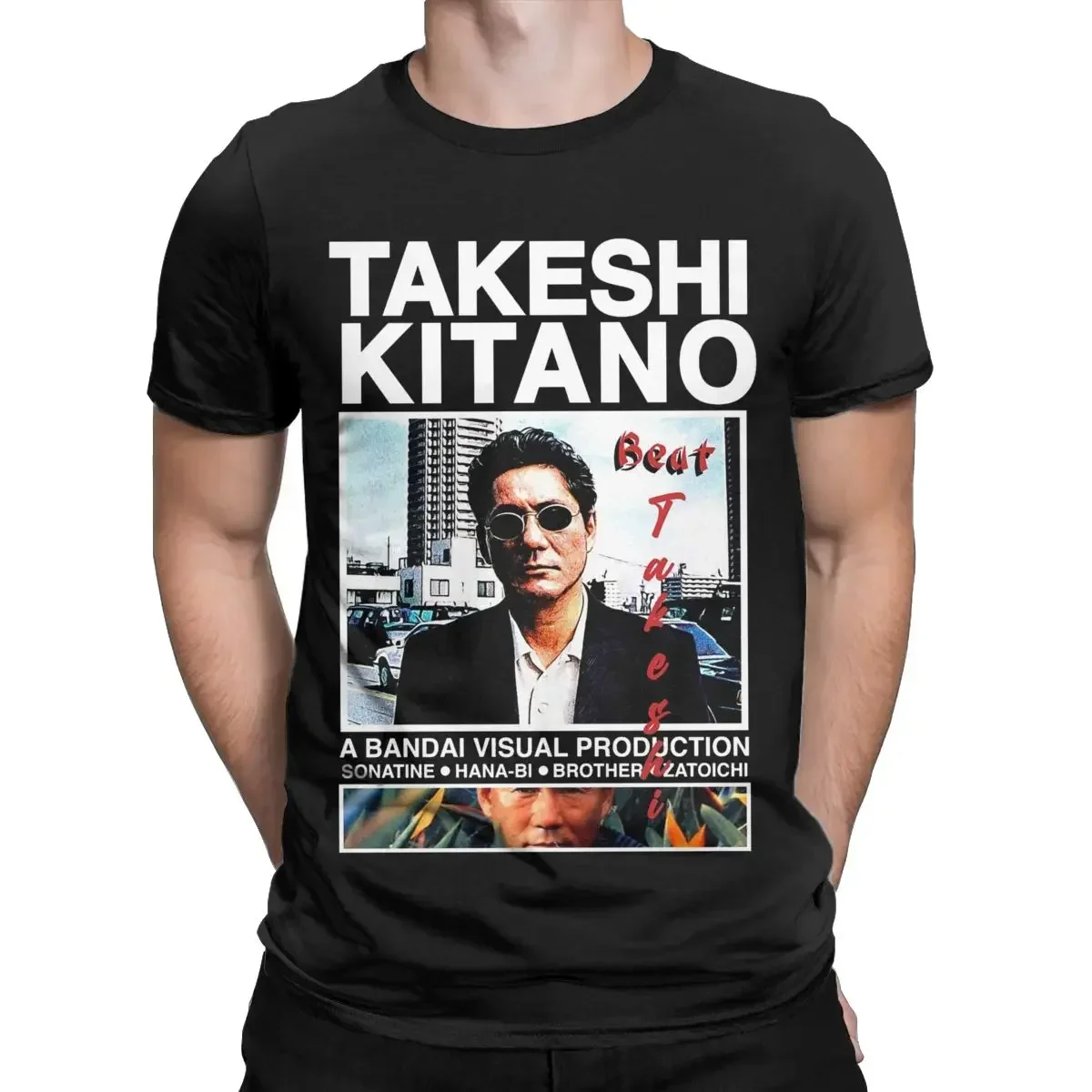 Takeshi Kitano t-shirt erkekler için yenilik saf pamuk Tee gömlek Crewneck kısa kollu T Shirt baskı giysileri  graphic t shirts