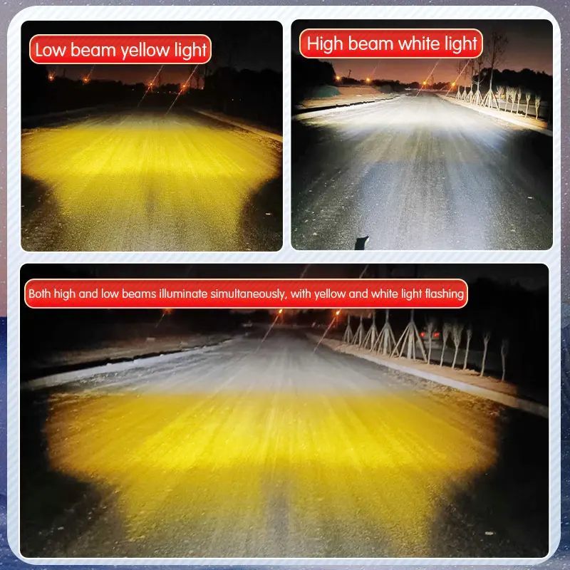Motorcycle Auxiliary Led Spotlight Hi/Low Beam For Moto Universal Headlight Driving Fog Lights Lamp Front Additional Spotlights