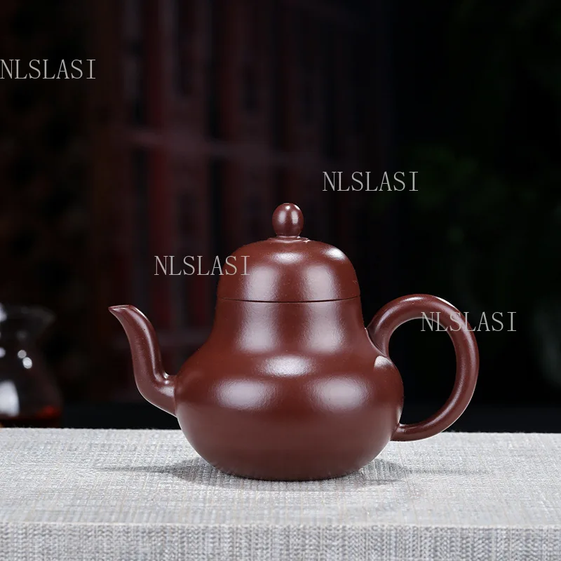 200ml Purple Clay Gourd Shape Teapot Chinese Yixing Zisha Teapot Handmade Ceramic Tea Pot Kung Fu Tea Brewing Kettle
