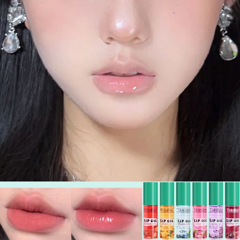 6pcs Water Gloss Lip Oil, Powerful Moisturizing, Nourishes Lips, Refreshing and Non Sticky, the Best Gift for Girls