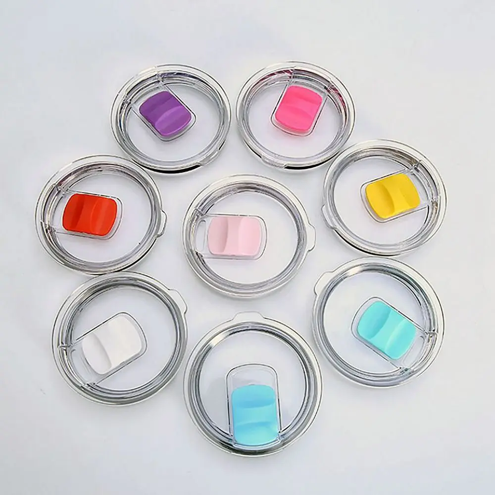 Slider Switch Bottle Lid Splash Spill Proof Mug Accessories Plastic Lids Multicolor Tumber Replacement Lids