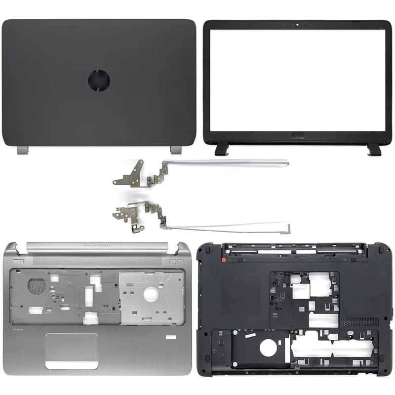 

For hp probook 450 455 g2 lcd top cover/lcd frame cover/palmrest top no touc hp ad/bottom case cover 791689-001/lcd hinges