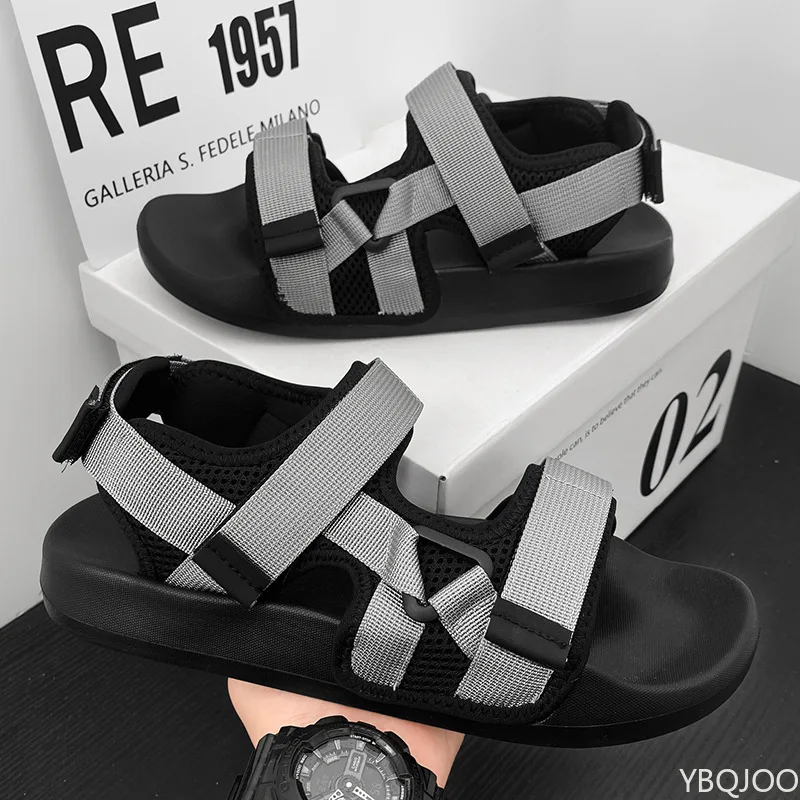 

Мужские спортивные сандалии. Новая летняя универсальная повседневная обувь. Мужская обувь двойного назначения. Уличные нескользящие износостойкие пляжные сандалии.