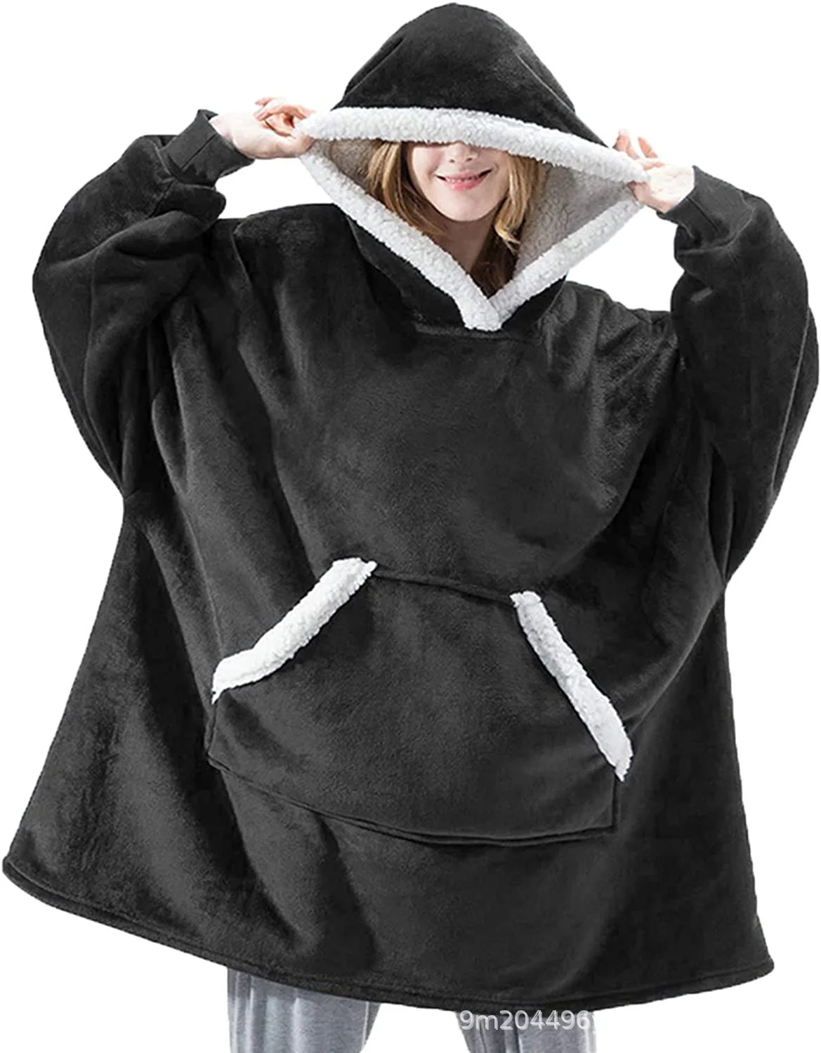 Facecloth Home Lounging Clothes Pullover TV Blanket Outdoor Cold Sweater Hooded Female Home Sleeping Robe Can Be Worn Outside Ms