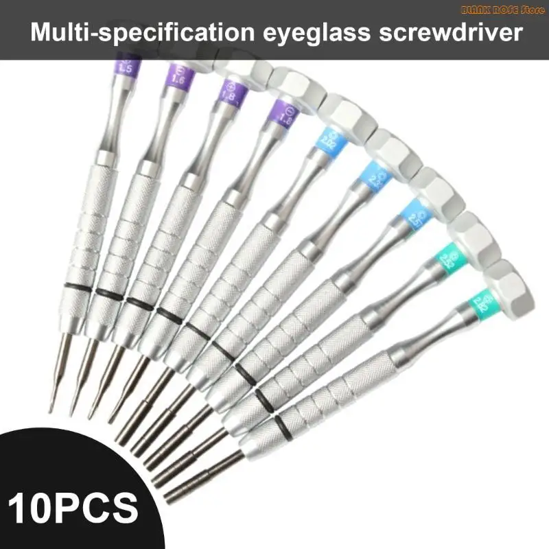 K1AE Screwdriver Set For Eyeglasses Repair, Nonlip Grip, Steel Head, Portable Tool Compatible For Sunglasses Maintenance