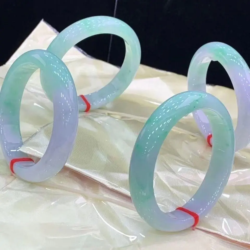 ميانمار الجاديت سوار الجليد البذور الربيع اللون الجاديت اليشم سوار الربيع حزام اللون سوار من اليشم #3