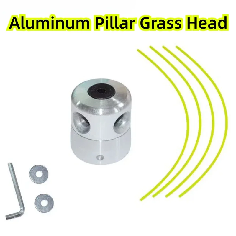 1PCS Universal Aluminum Trimmer Head with Four Trimmer Lines for Brush Cutter Grass Trimmer Head Replacement Tool Part