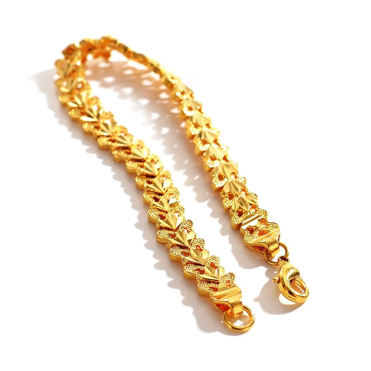 Noble AU999 gold bracelet elegant fashion women's jewelry 24K pure gold lobster clasp wrist chain for goddess gift