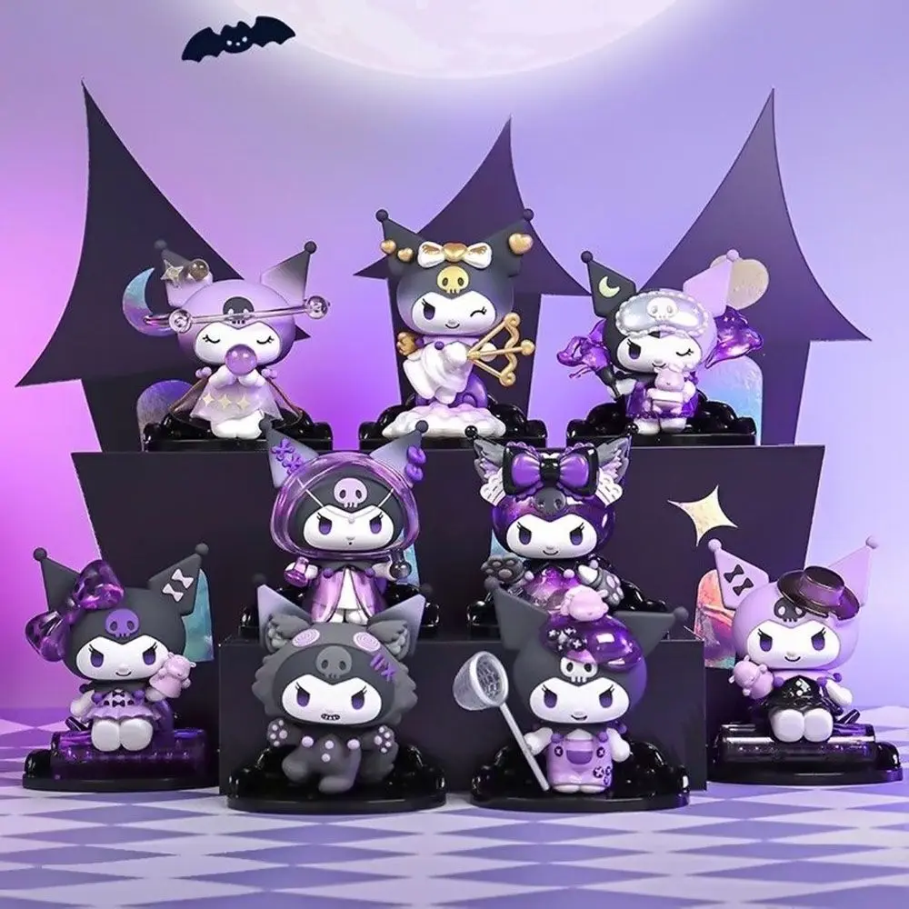 

Kawaii cartoon characters Sanrio Kuromi series blind boxes figures trendy toys cute doll desktop car cake decoration ornaments