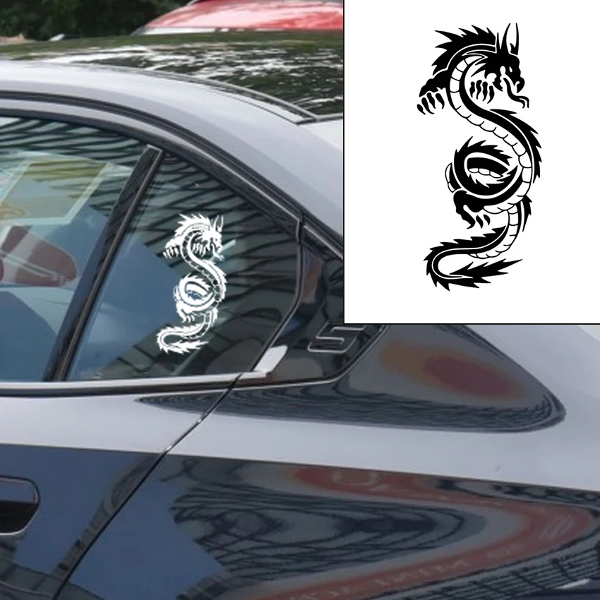 Mythical Animals Sunscreen And Waterproof Motorcycle Cool Things to the Car Decorations Dragon Vinyl Sticker PVC Decoration