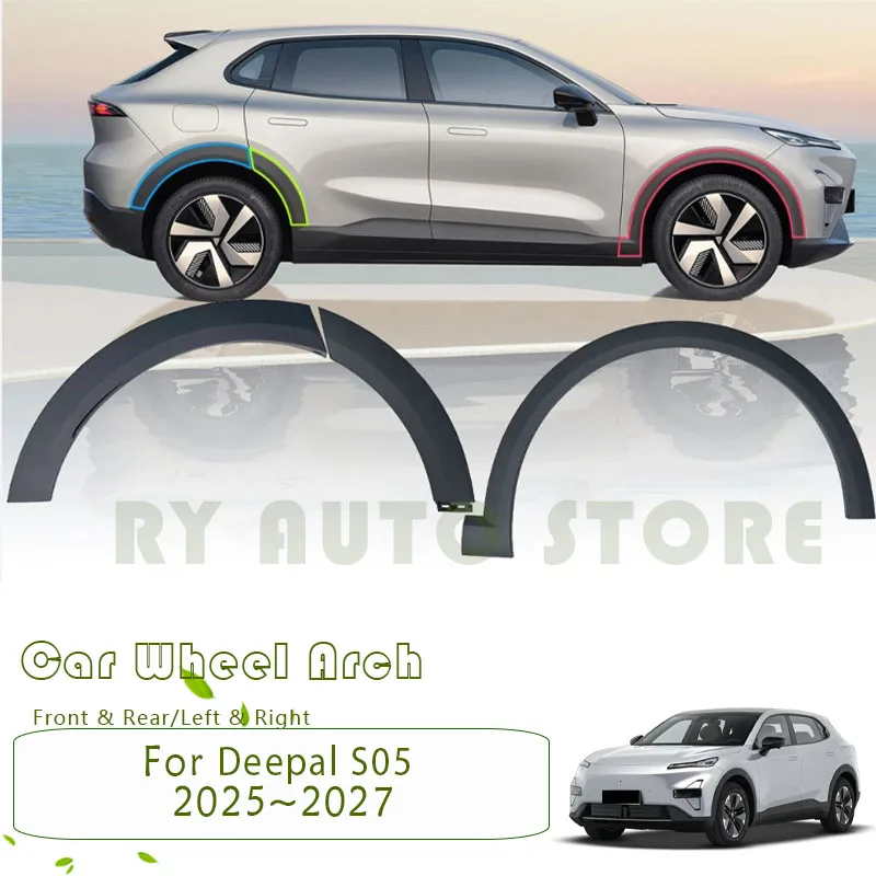 

For Deepal S05 C857 2025 2026 2027 Car Wheel Opening Flare ABS Wheel Guard Opening Molding Panel Arches Fenders Auto Accessories