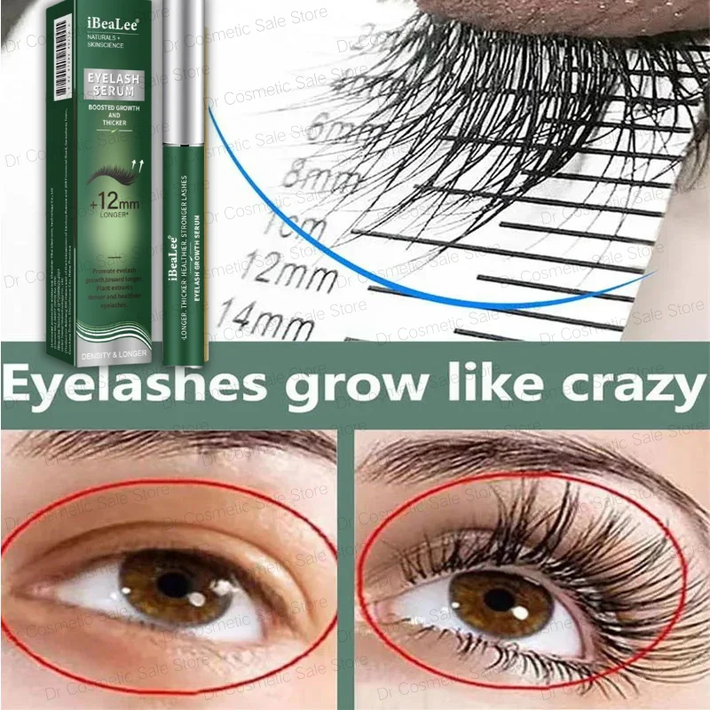 Schnelles Wimpernwachstumsserum, 7 Tage natürlicher Wimpernverstärker, längere, vollere, dickere, lockige Wimpernbehandlung, Augenpflegeprodukte, Make-up