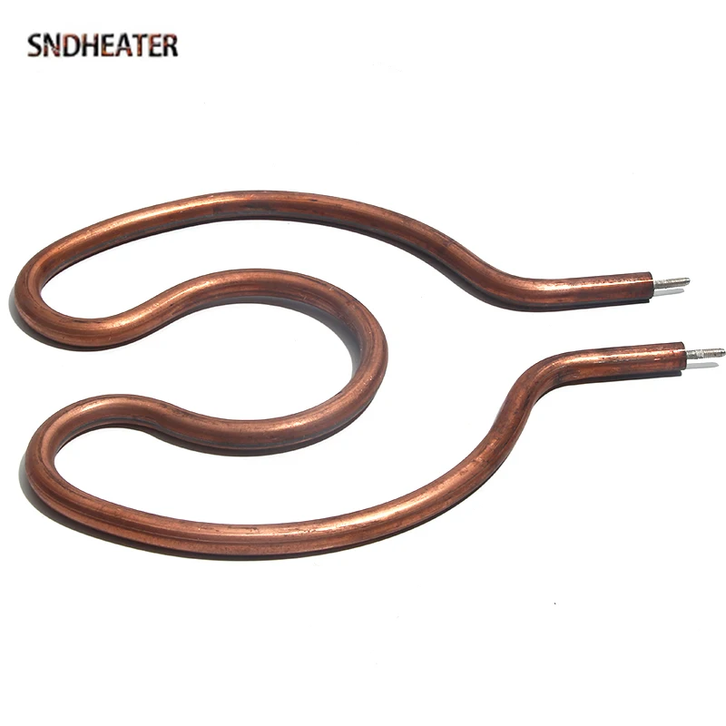 SNDHEATER 1500W 220V Copper Horseshoe Shape Heating Element 8mm Tube High Temperature Resistance Heated Boiler 19*16MM 23*20MM