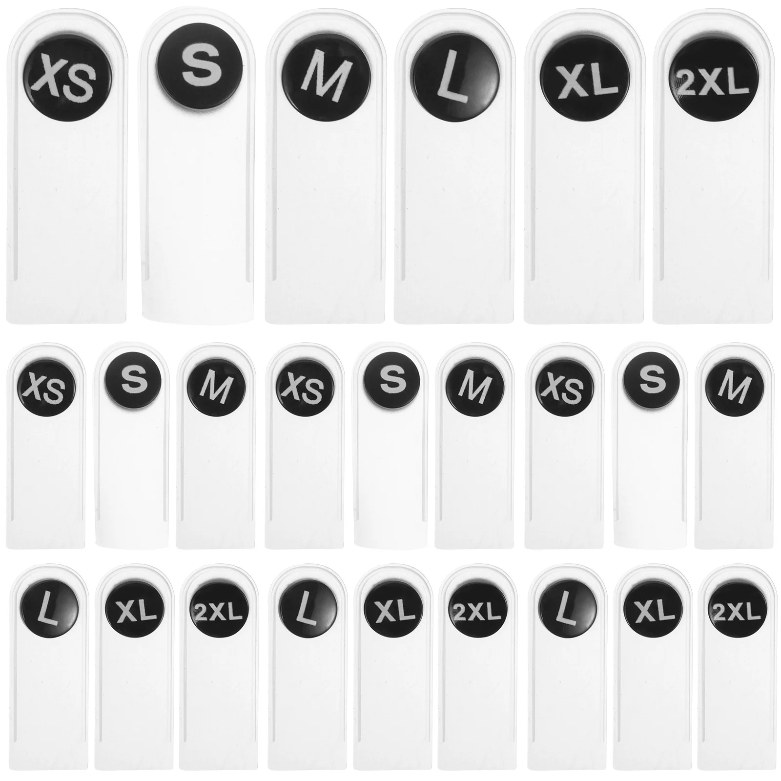 

60Pcs Clothing Size Labels Plastic Button Design Round Accurate Size Tags for Garments Clothes Accessories Labels for Clothing