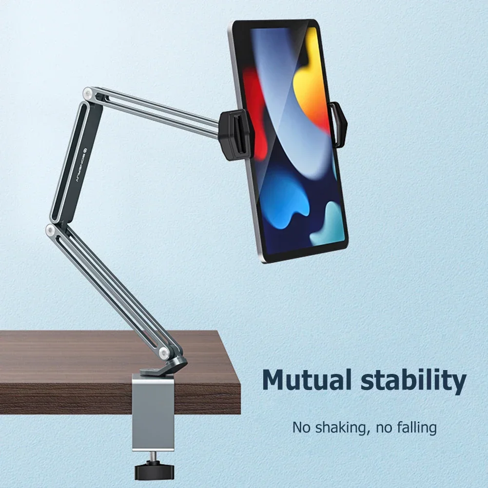 Bed Tablet Phone Holder Desk Flexible Long Arm Clamp Stand Universal Lazy Clip Bracket for iPad Samsung  4-13In