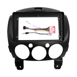WQLSK 2 DIN 9 Inch Car Frame Fascia Adapter For Mazda 2 Demio 2007-2014 Android Radio Dash Fitting Panel Kit