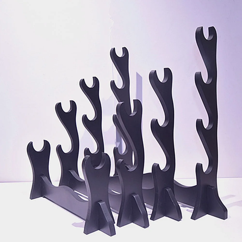 

Flute Stand Display Rack Desktop Small Portable Wood Instrument Holder for Swords Collection Storage Musical Accessories