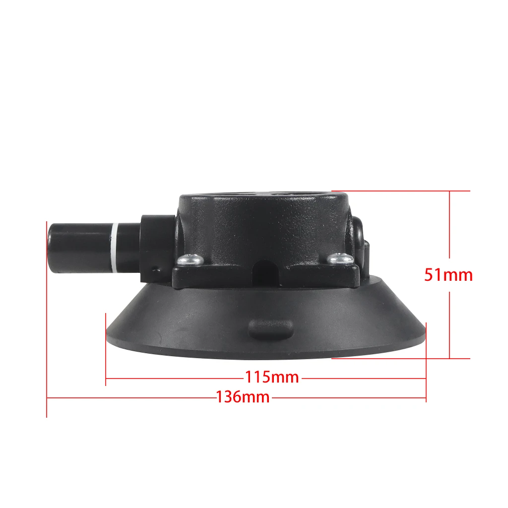 3 Zoll/4,5 Zoll/6 Zoll Handpumpen-Saugnapf mit 1/4 Zoll Gewinde Kamerastabilisator-Halterung für RAM-Kamera Auto-Fotografie-Sauger – Detail 1
